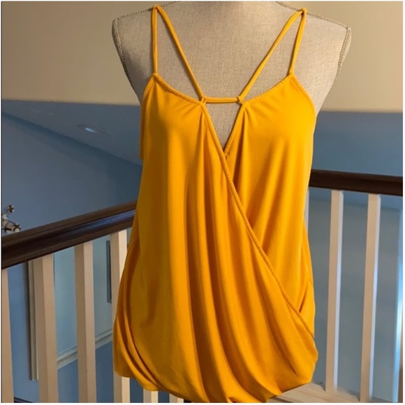 Socialite Mustard Yellow Strappy Tank - Picture 2 of 8